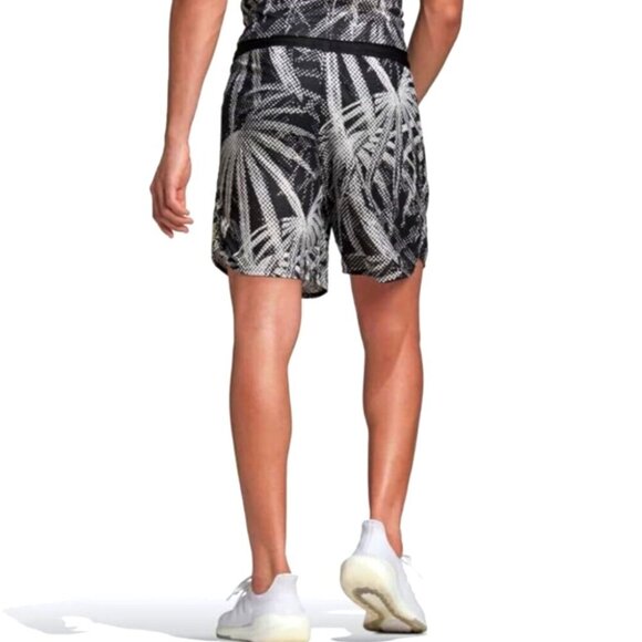 Adidas Boys Heat.RDY Black & White Athletic Shorts Tropical Print-size XS NWT - Picture 1 of 7